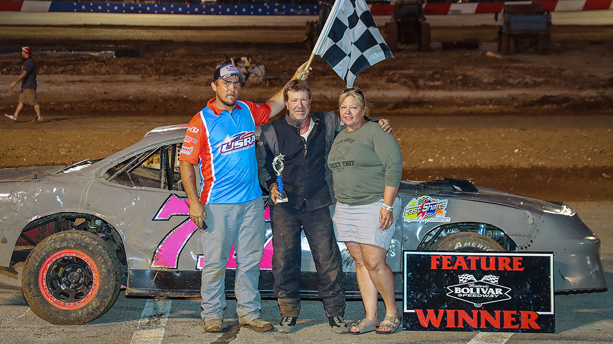 Chris Tonoli won the Medieval USRA Stock Car main event.